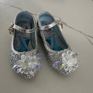 Disney Silver Glitter Kids Dress Shoes